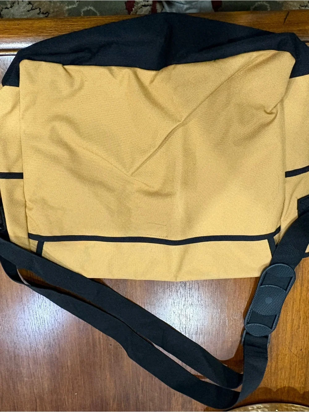 Vintage 90s TIMBERLAND Canvas Messenger Bag - Tan Black w Logo